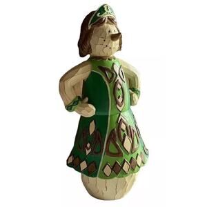 Flurryville Trinity Tara Queen Snowman Figurine Irish Green Christmas 7” Celtic